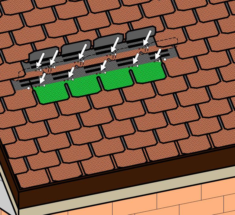 Крепёж гонтов гибкой битумной черепицы Döcke.